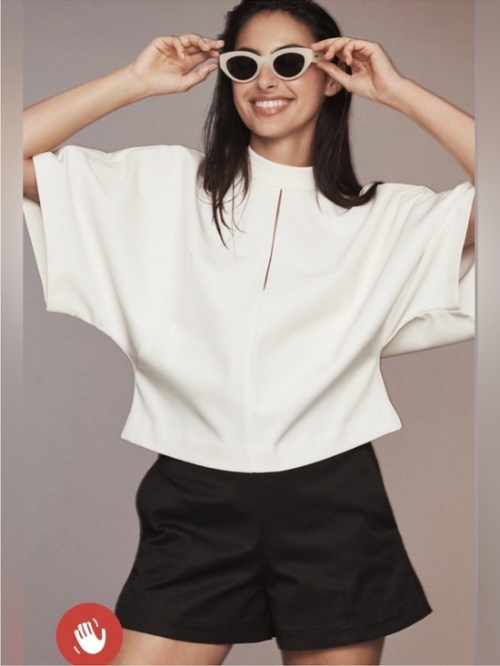 Anthropologie Tops - Anthropologie Cream Dolman Sleeve Mock Neck Top
